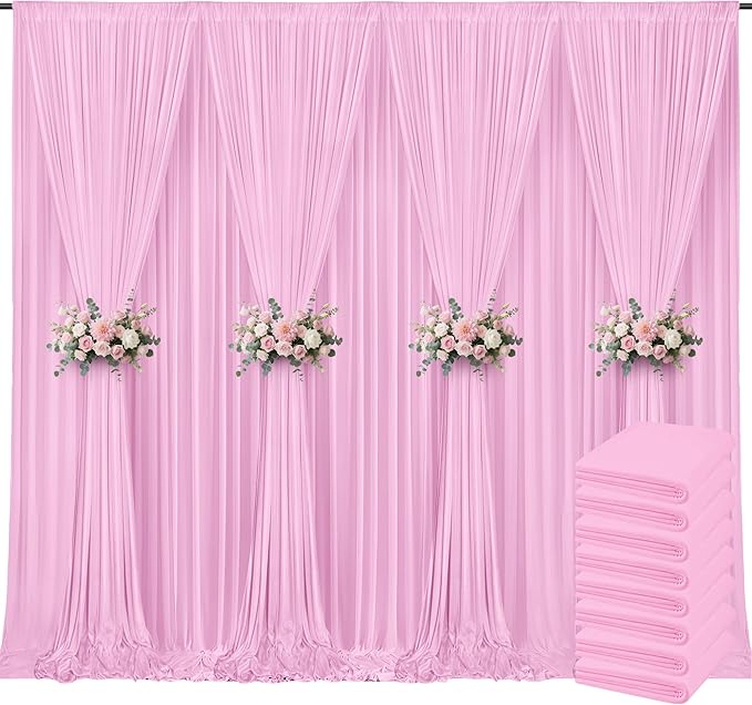 40x10ft Backdrop Curtains for Parties, 8 Panels 5x10ft Curtains Photography by JKLUMI