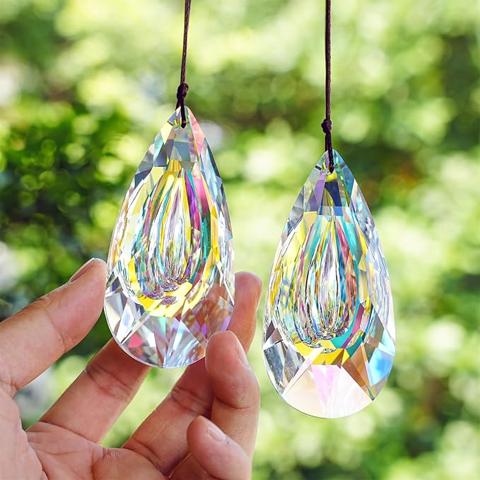 HDCRYSTALGIFTS Set 2, 89mm/3.5in Crystals Prisms Suncatcher - Image 7
