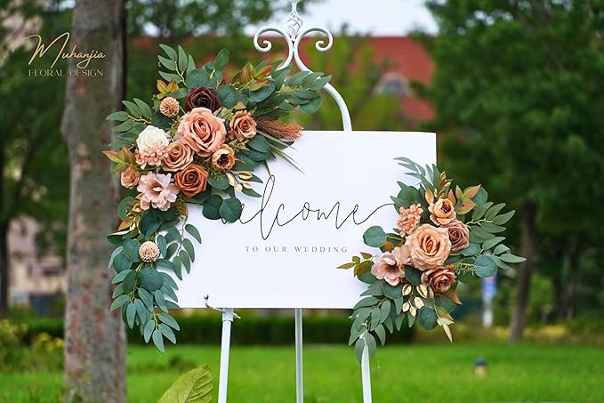 Wedding Sign Faux Flower Swag for Ceremony Party Reception Entrance Floral - Image 5