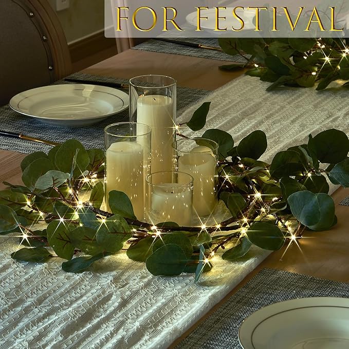 Birchlitland Decorative Garland Lights 6FT 96 LED Fairy Lights, Lighted - Image 6