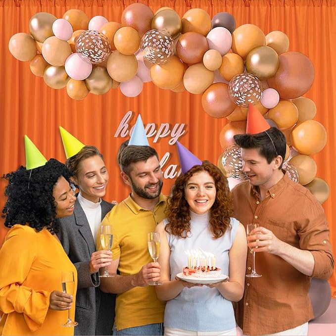10 x 10 Feet Orange Backdrop Curtain - Image 5
