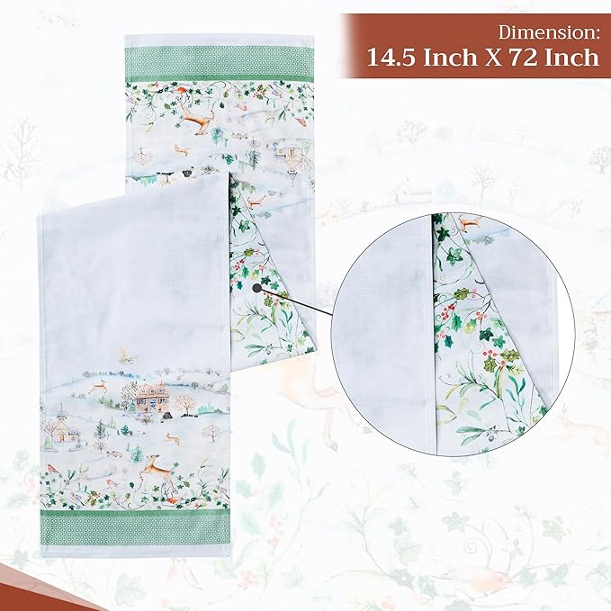 Maison d' Hermine Table Runner 100% Cotton Double Layer Table Runners 72 inches - Image 4