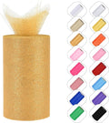 Glitter Tulle Rolls 6” by 50 Yards Sparkle Tulle Fabric Ribbon Sequin Tulle by ICOSHOW