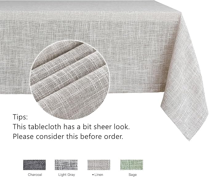 maxmill Flaxy Faux Linen Tablecloth - Image 5
