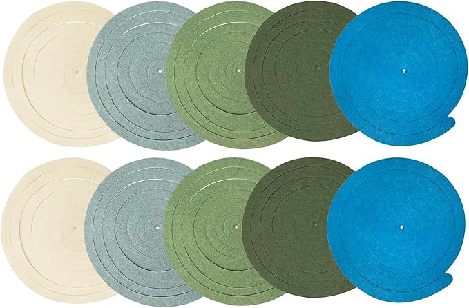 36 Pcs Sage Green Dusty Blue Hanging Swirl Decorations Blue Sage Green Felt - Image 3