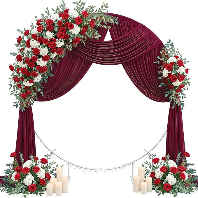 Wedding Arch Draping Fabric 29" x 19Ft Sheer Drapes by IONTACH