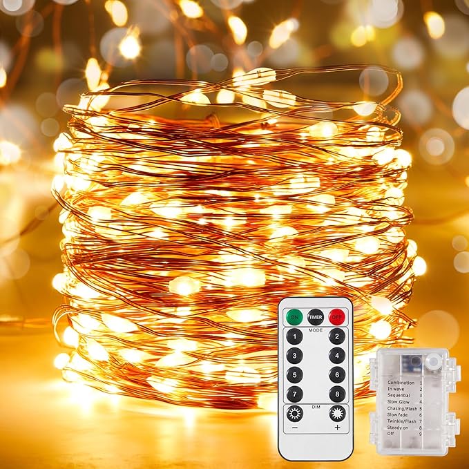 4 Pack 65.6 Ft. Battery Operated Outdoor String Lights - Image 3