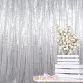 ShinyBeauty Silver Sequin Curtain 2Panels 5FTx10FT Glitter Wedding Backdrop by ShinyBeauty