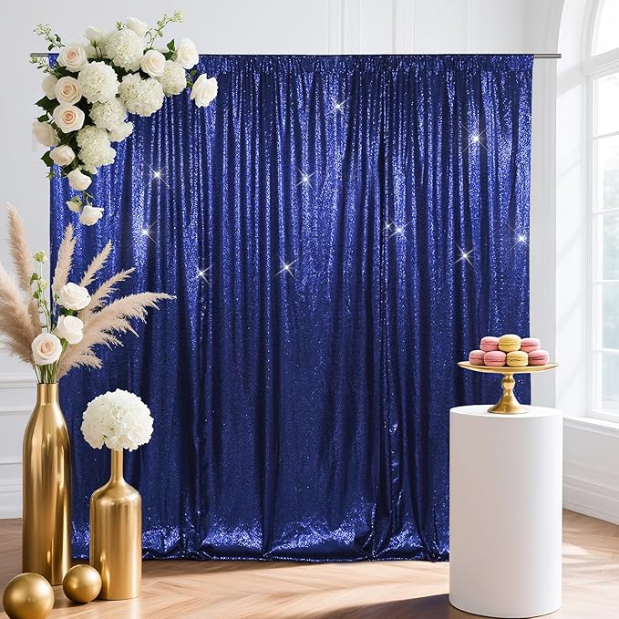 SquarePie Sequin Backdrop Background Curtain Less Transparent Sparkly - Image 4