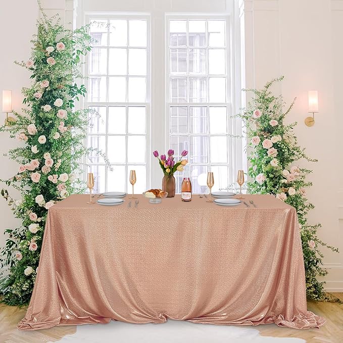 Fitable Rose Gold Sequin Tablecloth - Image 8