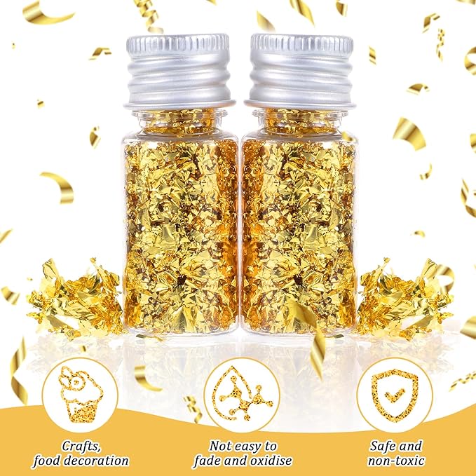 6Pcs Decorative Gold Leaf - Image 6