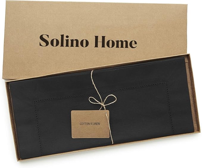 Solino Home Black Table Runner 90 Inches Long - Image 6