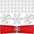 Patelai 12 Pieces Snowflake Napkin Rings Thanksgiving Christmas Napkin Holders by Patelai
