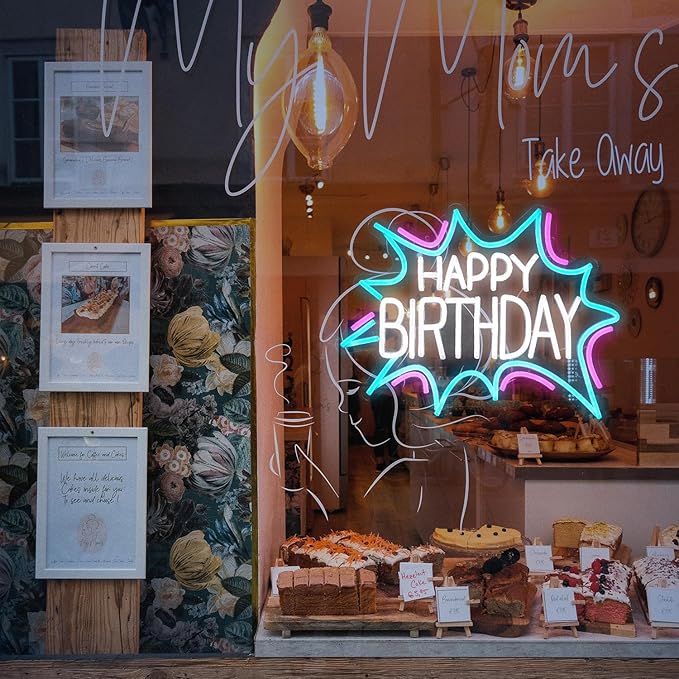Happy Birthday Neon Sign Dimmable Celebrate Birthday Neon Light Powered by USB - Image 7