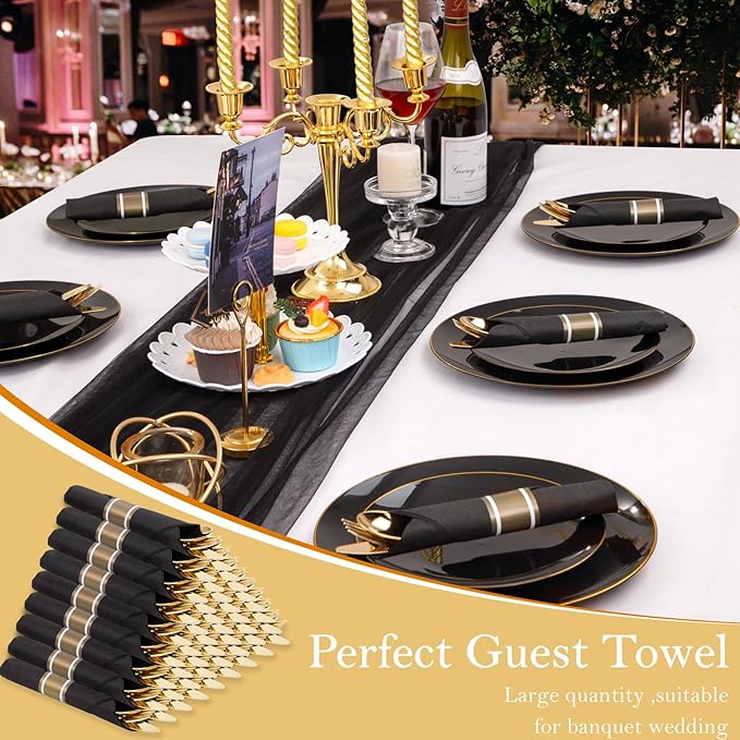 Supernal 60 Pack Gold Silverware, Pre Wrapped - Image 7