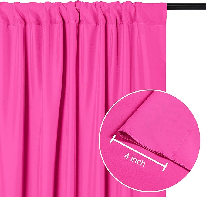 DWCN 10x10 FT Fuchsia Backdrop Curtains - Image 3