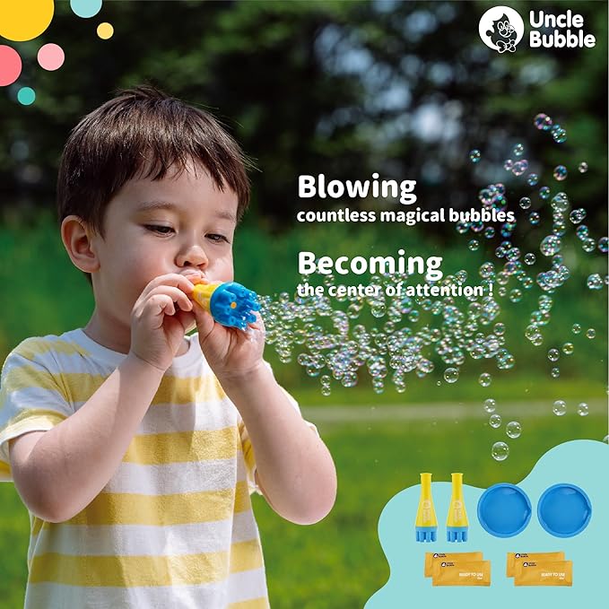 Uncle Bubble Blower for Kids and Toddlers, Plastic Reduction Version - Image 4