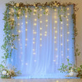 Baby Blue Tulle Backdrop Curtain by Unknown