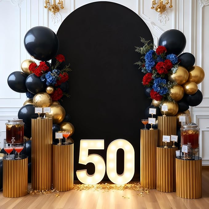 7.2FT Black Arch Backdrop Cover - Image 5