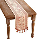 ISAENNE Designer Vintage Linen Extra Long Table Runner 118 Inches, Thanksgiving by Isaennehomedecoration