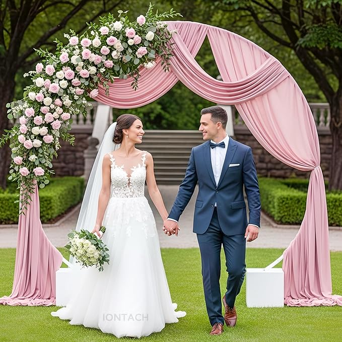 Wedding Arch Draping Fabric 29" x 19Ft Sheer Drapes - Image 6