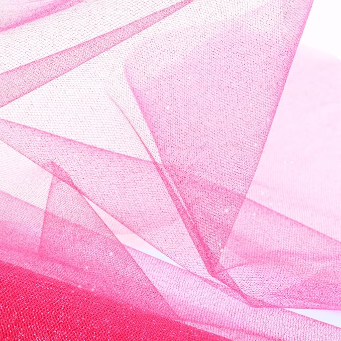 Sparkling Tulle Rolls, 15” by 30 Yards Glitter Tulle Spool Ribbon Fabric - Image 3