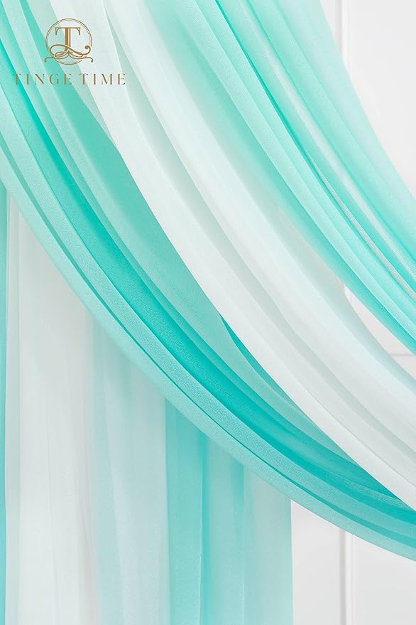 TINGE TIME 3 Panels Wedding Arch Draping Fabric, Wedding Arch Drapes - Image 7