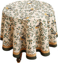 patdrea Designer Vintage Linen Round Table Cloth, Durable Breathable Cover Fall by Welcometopatdrea