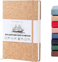 Beechmore Books A4 Sketchbook – 8.5x11 Premium Vegan Leather Bound Large Sketch by BeechmoreBooks