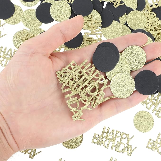 200Pcs Happy Birthday Confetti, Metallic Foil Balloon Confettis Scatter - Image 6