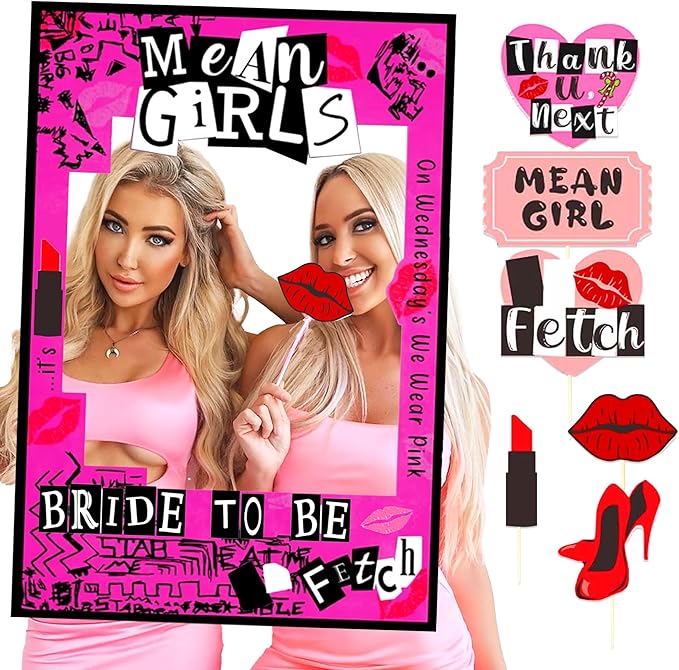 LaVenty Mean Girls Bachelorette Party Photo Booth Props Frame Bachelorette by LaVenty