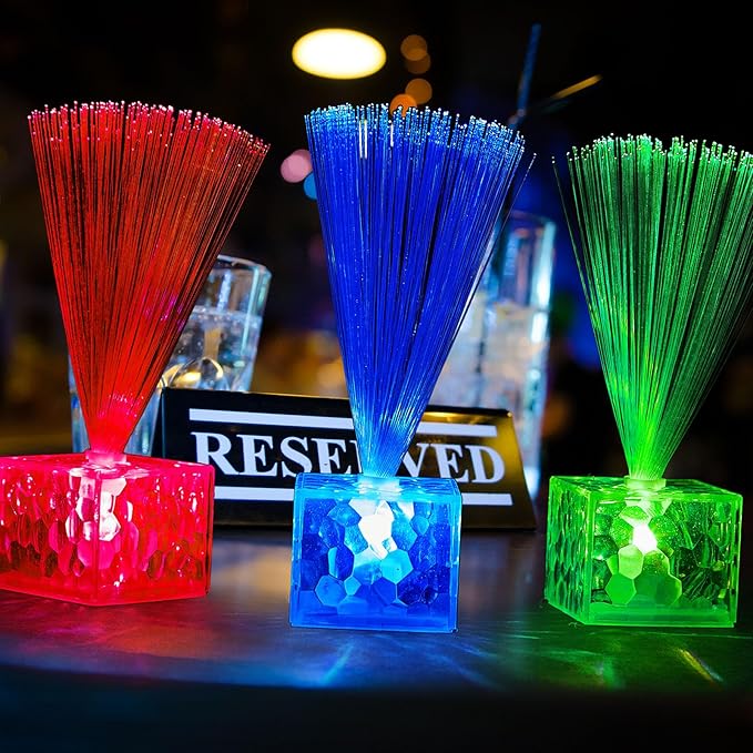 Amylove 30 Pcs Mini Fiber Optic Lamps Bulk Small LED Light up Table Centerpieces - Image 5
