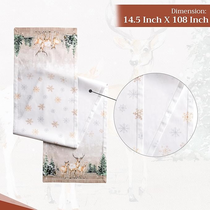 Maison d' Hermine Table Runner 100% Cotton Single Layer Table Runners 108 - Image 4