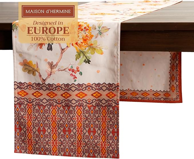 Maison d' Hermine Table Runner 100% Cotton Double Layer Table Runners 108 by MaisondHermine
