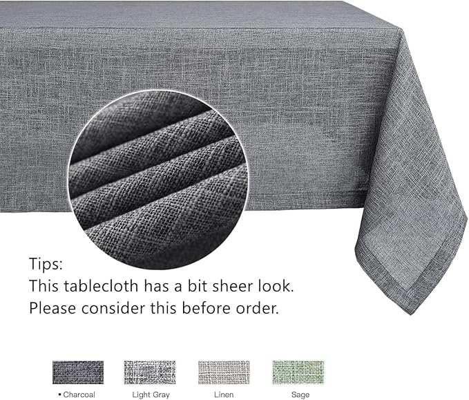 maxmill Flaxy Faux Linen Tablecloth - Image 5