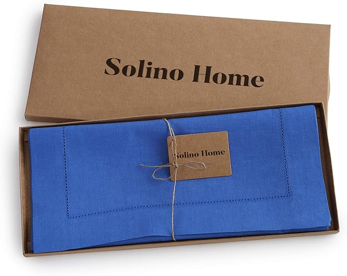 Solino Home Linen Royal Blue Table Runner 108 Inches Long - Image 6