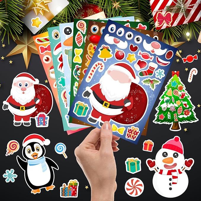 36 Sheets Christmas Stickers for Kids Make Your Own Christmas Stickers - Image 4