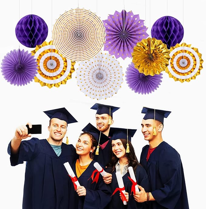 Purple-Gold Graduation Party-Decoration - Image 7