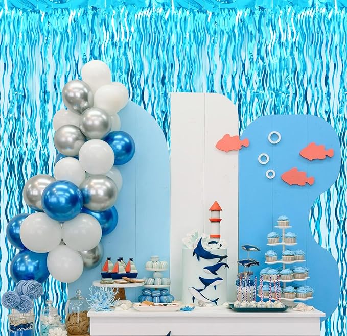 Goer Metallic Tinsel Foil Fringe Curtains - Image 5