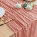 Asee'm Cheesecloth Table Runner 120 Inches Dark Rose Boho Gauze Cheese Cloth by Aseem