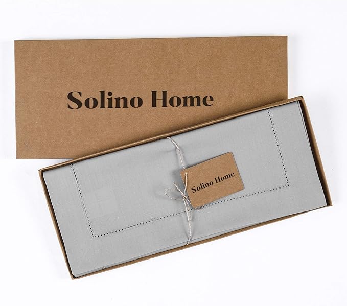 Solino Home Light Grey Table Runner 90 Inches Long - Image 6