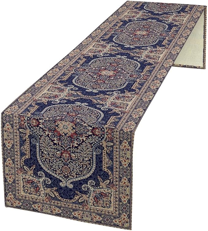 Boho Floral Vintage Table Runner by Unknown