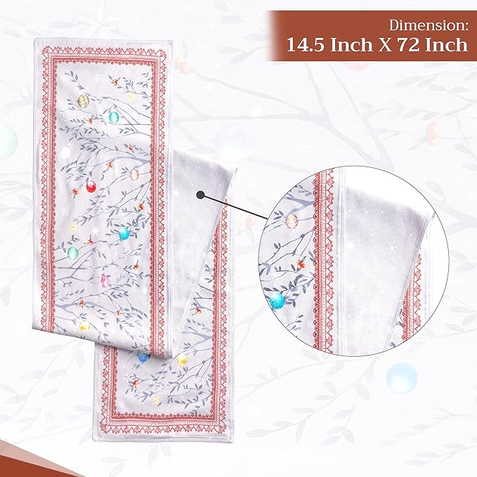 Maison d' Hermine Table Runner 100% Cotton Double Layer Table Runners 72 inches - Image 4