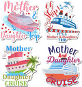 Hoteam 4 Pcs Mother Daughter Cruise Door Decorations Magnetic Large Cruise Ship by Hoteam