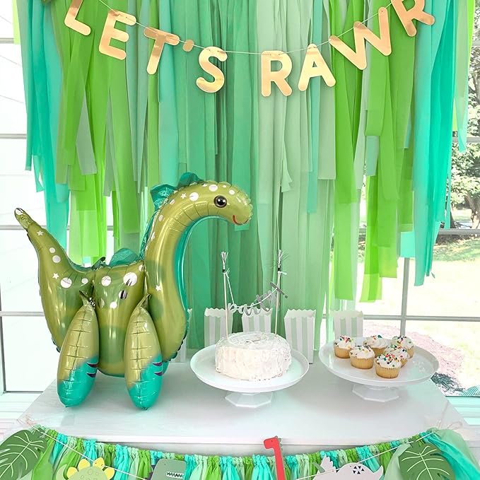 PartyWoo Crepe Paper Streamers 4 Rolls 328ft, Pack of Lime Green Crepe Paper - Image 4