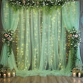 20×10ft Green Tulle Backdrop Curtain by WishCare