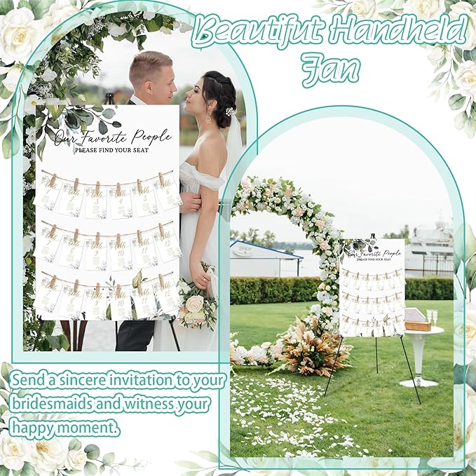 Pinkunn Greenery Wedding Seating Chart - Image 3