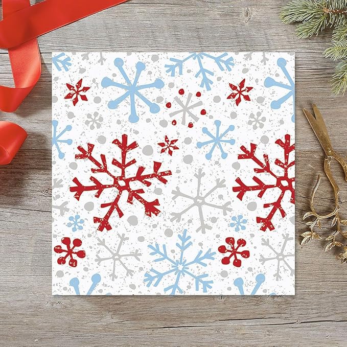 Current Crackle Snowflake Christmas Rolled Wrapping Paper - Image 4