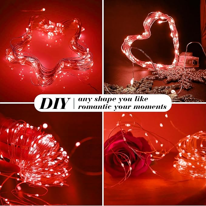 ZGWJ 100 Pack Fairy Lights Battery Operated, 7ft 20 Mini LED Fairy String - Image 4