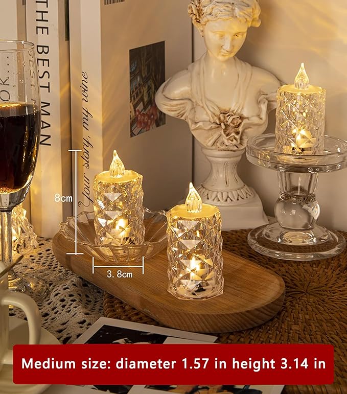 12-Pack Tea Lights Candles Battery Operated, Realistic Flicker & 200+ Hour - Image 9